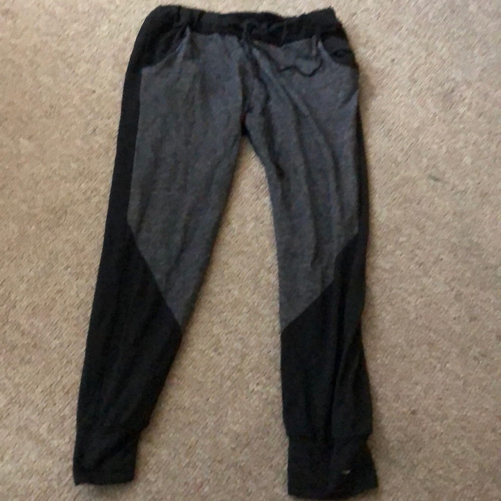 Black and gray joggers